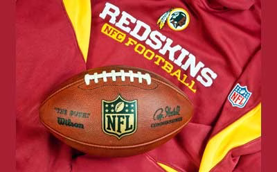Washington Redskins apparel and logo - editorial license