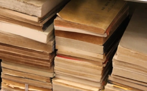 Stacks of old books