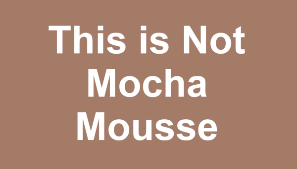Image of a color that is definitely not Pantone's Mocha Mousse