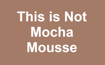 Image of a color that is definitely not Pantone's Mocha Mousse
